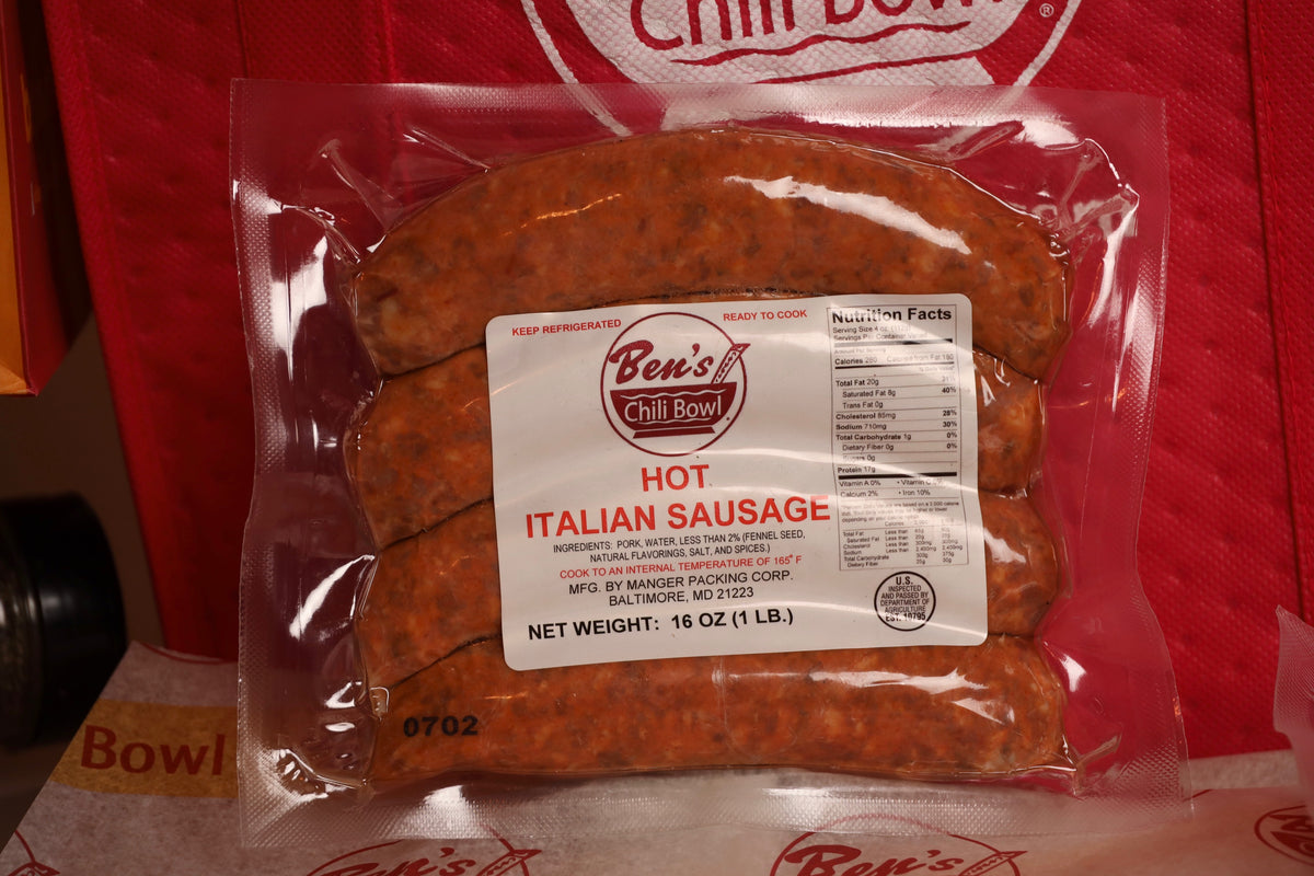 Hot Italian Sausage (16 Sausages) – Ben's Chili Bowl